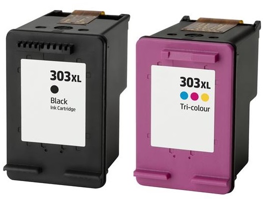 Remanufactured HP 303XL Black & 303XL Colour High Capacity Ink Cartridges